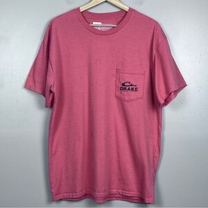 Drake Water Fowl Men's Double Sided Graphic Print Pocket Tee Size L; Hunting